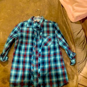 Small Tommy Hilfiger blue/red striped shirt